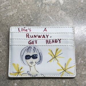 Stylish Brighton cream and silver Card Holder.